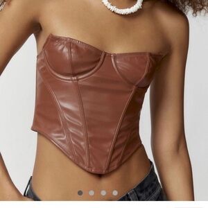 URBAN OUTFITTERS Out From Under Osanna Faux Leather Corset Size Small